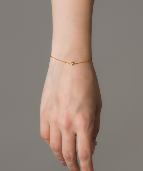 muku（ムク）の「BRACELET/ZIRCONIA CHAIN（ブレスレット・レディース・ゴールド/シルバー・FREE）」の4枚目の写真