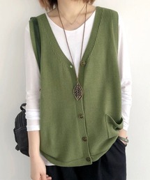 beauty:beast オリーブグリーン カーキ　ベスト beauty:beast オリーブグリーン カーキ ベスト