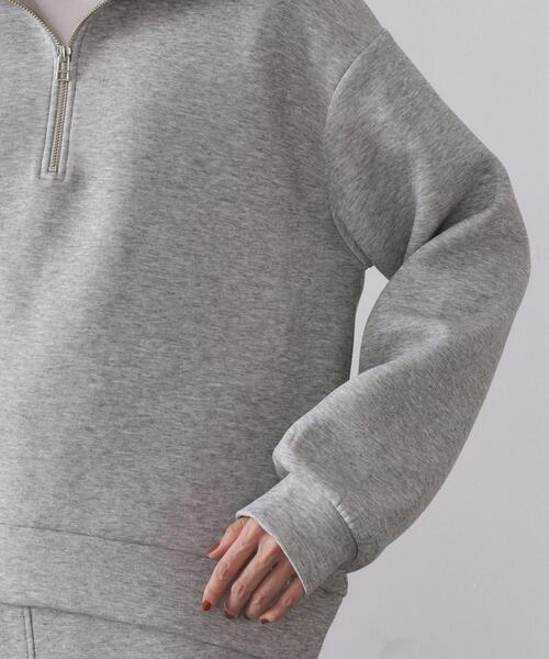 OPAQUE.CLIP(オペークドットクリップ)の「ハーフジップトップス/セットアップ対応可【洗濯機OK】(Tシャツ/カットソー・レディース・グレー/オフホワイト/ブラック・38/40/42)」の20枚目の写真