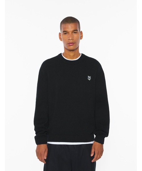 Maison Kitsune(メゾンキツネ)の「FOX HEAD LAMBSWOOL COMFORT JUMPER(ニット/セーター・メンズ・ブラック/ライトグレー/ネイビー・XS/S/M/L/XL)」の10枚目の写真