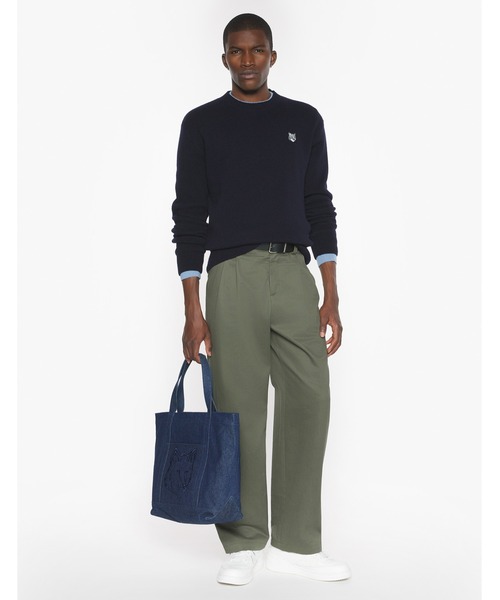 Maison Kitsune(メゾンキツネ)の「FOX HEAD LAMBSWOOL COMFORT JUMPER(ニット/セーター・メンズ・ブラック/ライトグレー/ネイビー・XS/S/M/L/XL)」の18枚目の写真