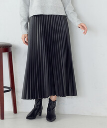 COMME CA MODELS | 合成皮革プリーツスカート(スカート)