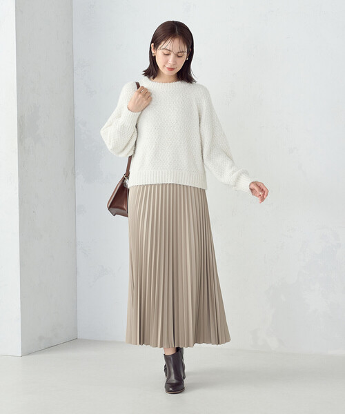 COMME CA MODELS（コムサモデルズ）の「合成皮革プリーツスカート（スカート・レディース・ベージュ/ブラウン/ブラック/グレイッシュベージュ・SMALL/MEDIUM/LARGE）」の13枚目の写真