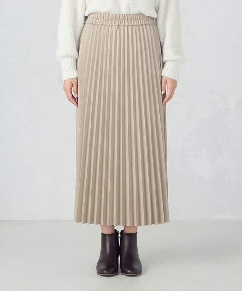 COMME CA MODELS（コムサモデルズ）の「合成皮革プリーツスカート（スカート・レディース・ベージュ/ブラウン/ブラック/グレイッシュベージュ・SMALL/MEDIUM/LARGE）」の21枚目の写真