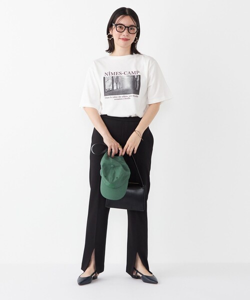 SHIPS Colors(シップス カラーズ)の「SHIPS Colors:〈手洗い可能〉ストレッチ ツイル スリット パンツ(その他パンツ・レディース・ブラック/キャメル・SMALL/MEDIUM)」の15枚目の写真