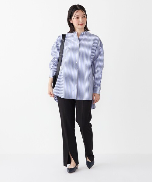SHIPS Colors(シップス カラーズ)の「SHIPS Colors:〈手洗い可能〉ストレッチ ツイル スリット パンツ(その他パンツ・レディース・ブラック/キャメル・SMALL/MEDIUM)」の13枚目の写真