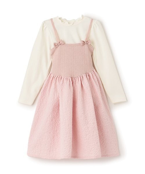 Lycee mine（リセマイン）の「フライストップス&キャミワンピースセット（ワンピース・キッズ・ピンク/ブラック/グレー/ベージュ・120cm/130cm/110cm/150cm/140cm/100cm）」の5枚目の写真