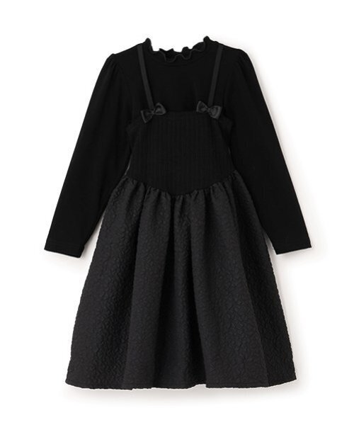 Lycee mine（リセマイン）の「フライストップス&キャミワンピースセット（ワンピース・キッズ・ピンク/ブラック/グレー/ベージュ・120cm/130cm/110cm/150cm/140cm/100cm）」の6枚目の写真