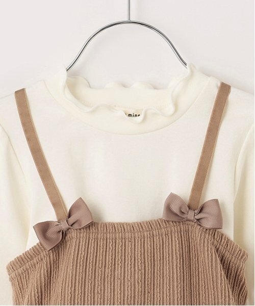 Lycee mine（リセマイン）の「フライストップス&キャミワンピースセット（ワンピース・キッズ・ピンク/ブラック/グレー/ベージュ・120cm/130cm/110cm/150cm/140cm/100cm）」の11枚目の写真