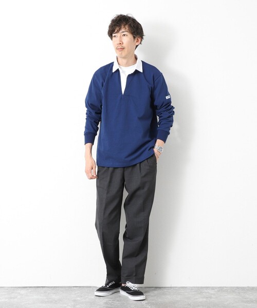 Barbarian(バーバリアン)の「【BARBARIAN/バーバリアン】別注8ozラガーシャツ 25AW(ポロシャツ・メンズ・ブルー/ブラック・XL/L/M/S)」の11枚目の写真