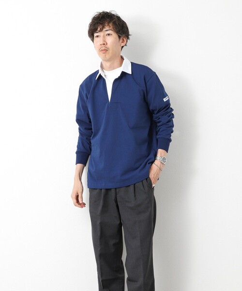 Barbarian(バーバリアン)の「【BARBARIAN/バーバリアン】別注8ozラガーシャツ 25AW(ポロシャツ・メンズ・ブルー/ブラック・XL/L/M/S)」の15枚目の写真