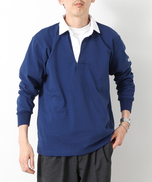 Barbarian(バーバリアン)の「【BARBARIAN/バーバリアン】別注8ozラガーシャツ 25AW(ポロシャツ・メンズ・ブルー/ブラック・XL/L/M/S)」の21枚目の写真