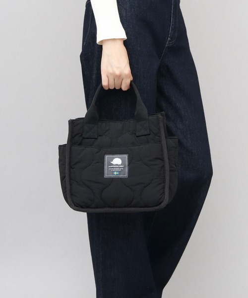SCANDINAVIAN FOREST（スカンジナビアン・フォレスト）の「撥水ナイロン キルティング ミニトートバッグ（トートバッグ・レディース・ブラック/グリーン・FREE）」の10枚目の写真