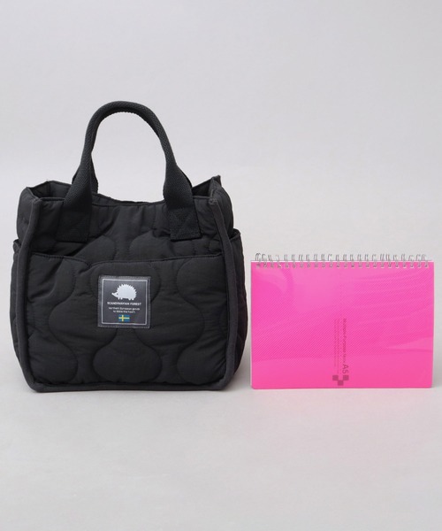 SCANDINAVIAN FOREST（スカンジナビアン・フォレスト）の「撥水ナイロン キルティング ミニトートバッグ（トートバッグ・レディース・ブラック/グリーン・FREE）」の14枚目の写真