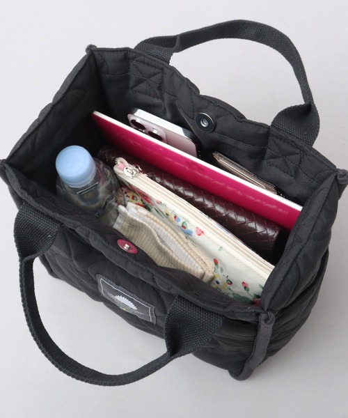 SCANDINAVIAN FOREST（スカンジナビアン・フォレスト）の「撥水ナイロン キルティング ミニトートバッグ（トートバッグ・レディース・ブラック/グリーン・FREE）」の17枚目の写真