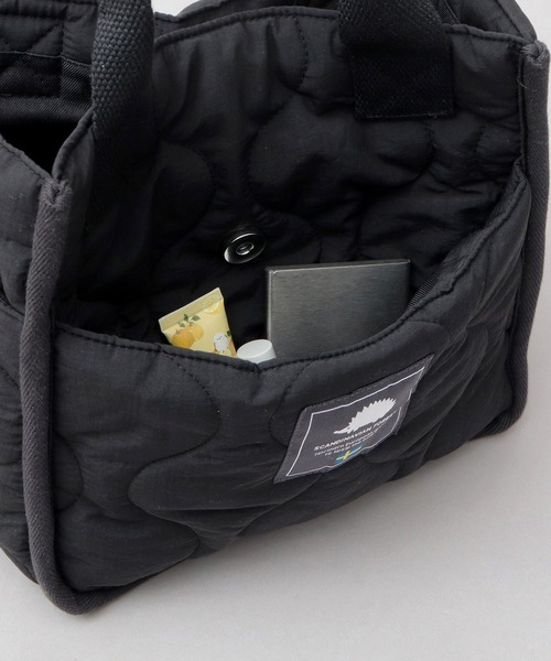 SCANDINAVIAN FOREST（スカンジナビアン・フォレスト）の「撥水ナイロン キルティング ミニトートバッグ（トートバッグ・レディース・ブラック/グリーン・FREE）」の19枚目の写真