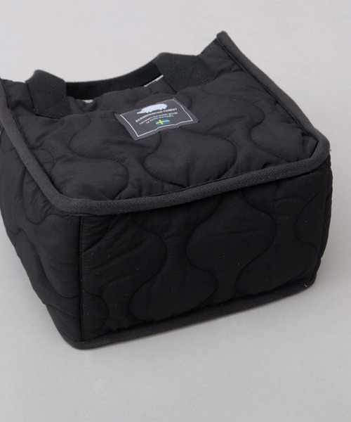 SCANDINAVIAN FOREST（スカンジナビアン・フォレスト）の「撥水ナイロン キルティング ミニトートバッグ（トートバッグ・レディース・ブラック/グリーン・FREE）」の6枚目の写真