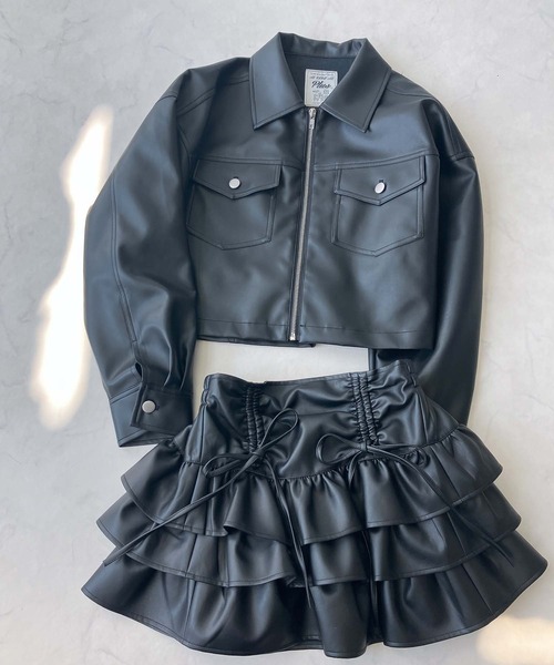 AS KNOW AS plus(アズノゥアズプラス)の「♪アソートデザイン Wポケットショートジャケット セットアップ対応(ブルゾン・レディース・ブラック系1/キャメル/スミクロ/ブラック系・FREE)」の20枚目の写真