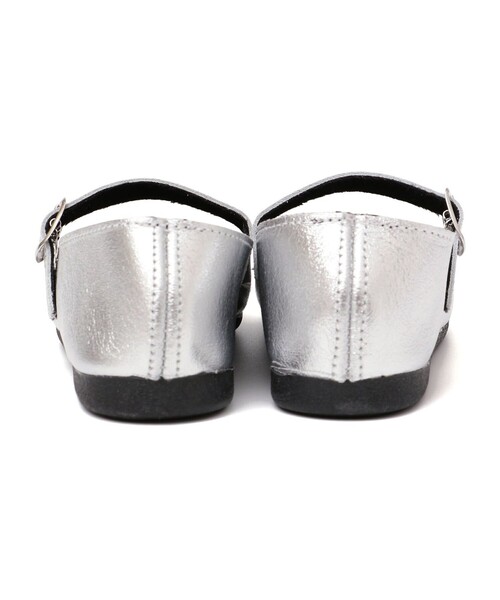 セール】JAVERFLEX:メタリック レザー シューズ（バレエシューズ