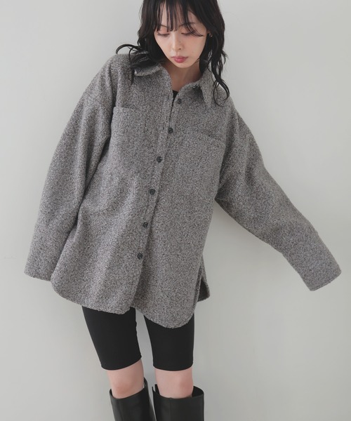 ループツイードシャツブルゾン（シャツ/ブラウス）｜LIAN（リアン）の