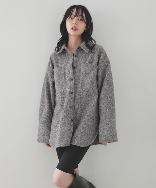 セール】ループツイードシャツブルゾン（シャツ/ブラウス）｜LIAN