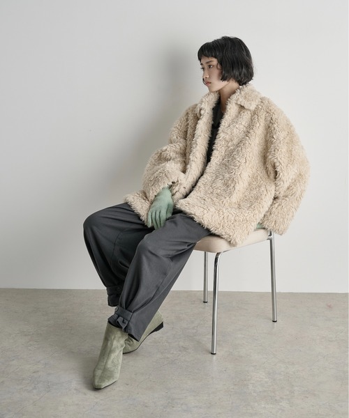 THE YOn（ザヨン）の「ポロスウェットオールインワン（つなぎ/オールインワン・レディース・チャコールグレー/グレー/パープル・FREE）」の18枚目の写真