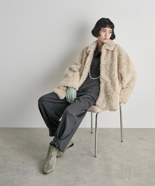 THE YOn（ザヨン）の「ポロスウェットオールインワン（つなぎ/オールインワン・レディース・チャコールグレー/グレー/パープル・FREE）」の19枚目の写真