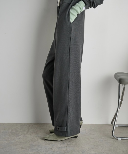 THE YOn（ザヨン）の「ポロスウェットオールインワン（つなぎ/オールインワン・レディース・チャコールグレー/グレー/パープル・FREE）」の13枚目の写真