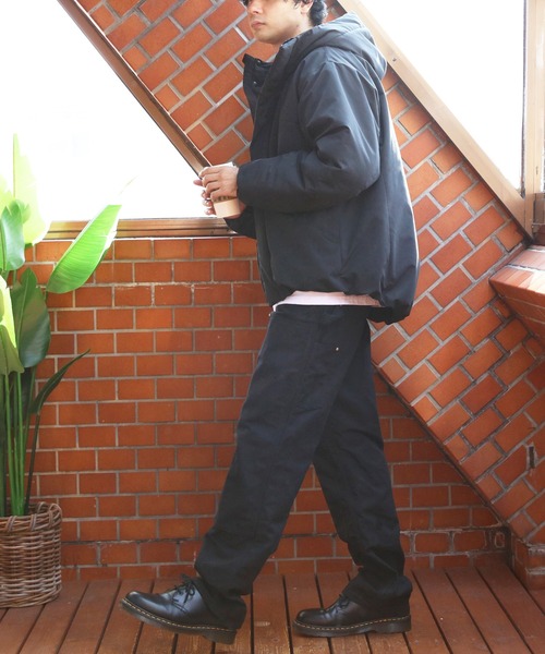 ８(eight)（エイト）の「撥水加工ポリピーチ中綿防風ジャケット（ダウンジャケット/コート・メンズ・ブラック/カーキ・SMALL/MEDIUM/X-LARGE/XX-LARGE/LARGE）」の7枚目の写真