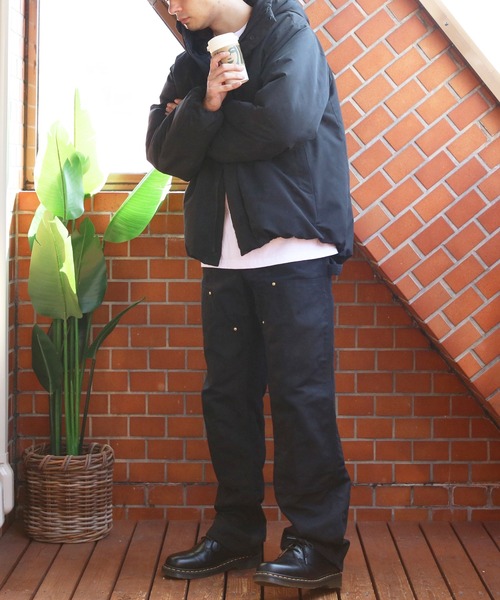 ８(eight)（エイト）の「撥水加工ポリピーチ中綿防風ジャケット（ダウンジャケット/コート・メンズ・ブラック/カーキ・SMALL/MEDIUM/X-LARGE/XX-LARGE/LARGE）」の8枚目の写真