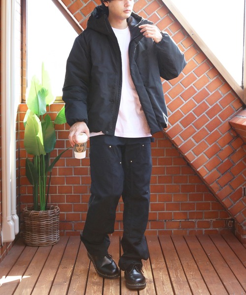 ８(eight)（エイト）の「撥水加工ポリピーチ中綿防風ジャケット（ダウンジャケット/コート・メンズ・ブラック/カーキ・SMALL/MEDIUM/X-LARGE/XX-LARGE/LARGE）」の10枚目の写真