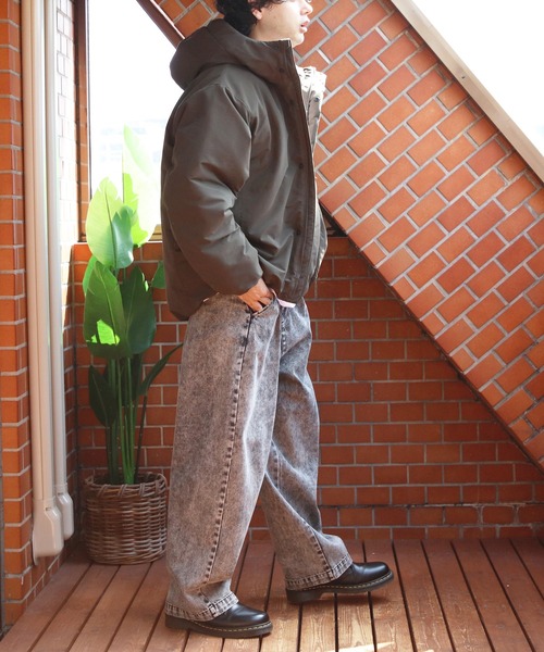 ８(eight)（エイト）の「撥水加工ポリピーチ中綿防風ジャケット（ダウンジャケット/コート・メンズ・ブラック/カーキ・SMALL/MEDIUM/X-LARGE/XX-LARGE/LARGE）」の21枚目の写真