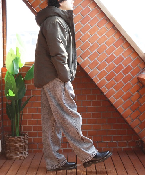 ８(eight)（エイト）の「撥水加工ポリピーチ中綿防風ジャケット（ダウンジャケット/コート・メンズ・ブラック/カーキ・SMALL/MEDIUM/X-LARGE/XX-LARGE/LARGE）」の22枚目の写真