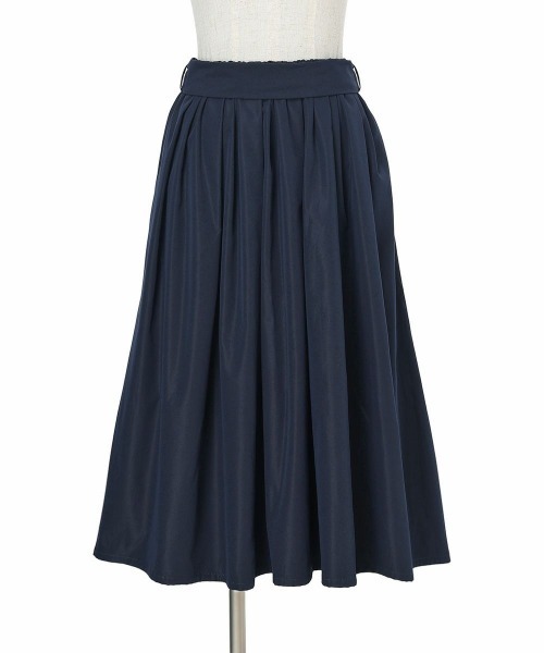 an another angelus（アンアナザーアンジェラス）の「リボンベルト撥水ギャザースカート/fint フィント（スカート・レディース・ベージュ/ネイビー・FREE）」の6枚目の写真