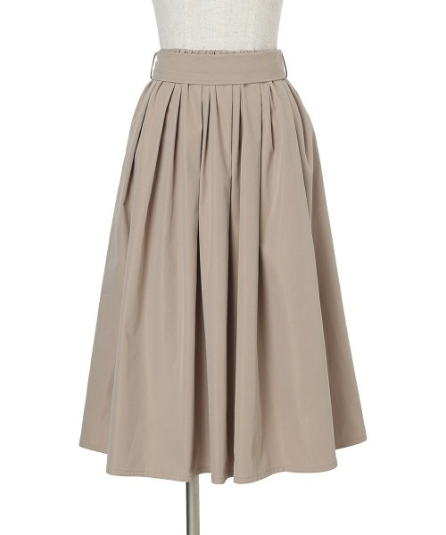 an another angelus（アンアナザーアンジェラス）の「リボンベルト撥水ギャザースカート/fint フィント（スカート・レディース・ベージュ/ネイビー・FREE）」の7枚目の写真