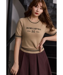 Her lip to（ハーリップトゥー）の「Logo Jacquard Knit Top（ニット/セーター・レディース）」