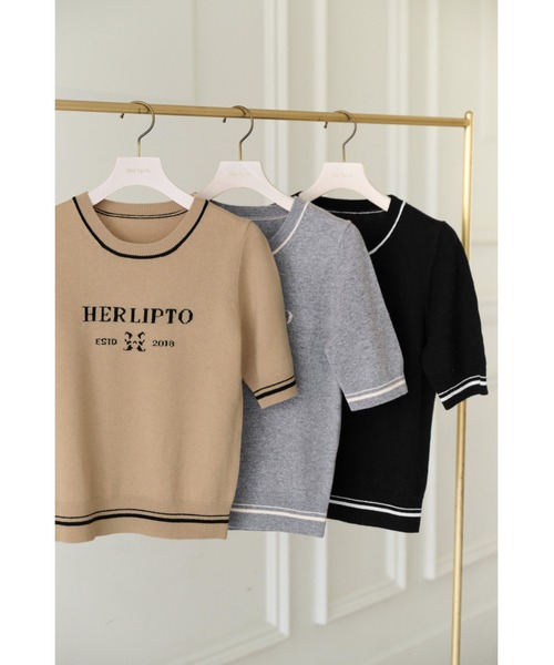 Logo Jacquard Knit Top（ニット/セーター）｜Her lip to（ハーリップ