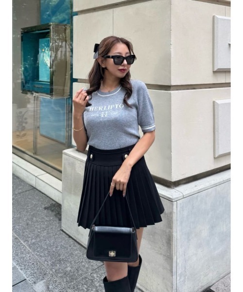 Logo Jacquard Knit Top（ニット/セーター）｜Her lip to（ハーリップ