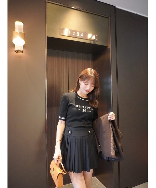 Logo Jacquard Knit Top（ニット/セーター）｜Her lip to（ハーリップ