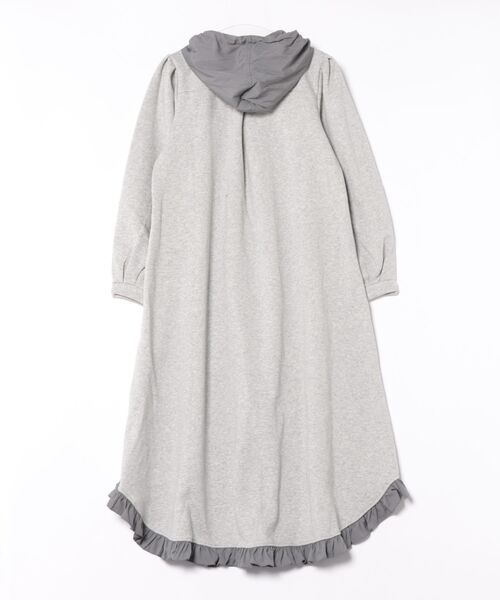 【portulaca】フリルスウェットフードワンピース