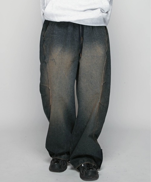 JACKROSE（ジャックローズ）の「JE-SELECT-加工-TEEN PANT（デニムパンツ・メンズ・インディゴブルー/ブラック・FREE）」の9枚目の写真