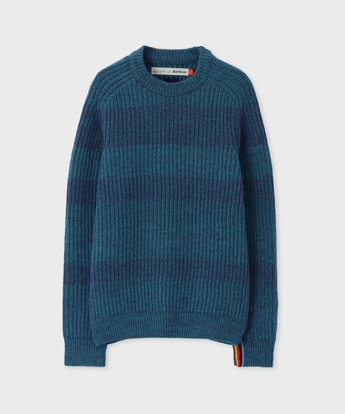 Paul Smith(ポールスミス)の「"Paul Smith Loves Barbour" サドルクルーネックセーター / 253703 MKN1696(ニット/セーター・メンズ・ブルー/レッド・MEDIUM/SMALL)」の12枚目の写真