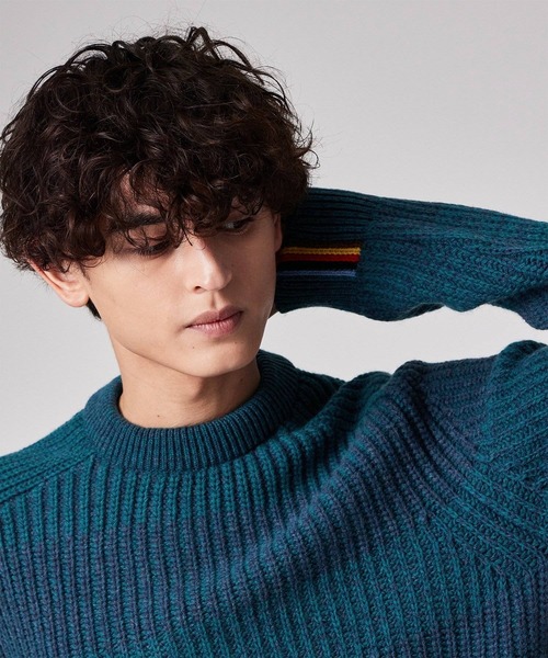 Paul Smith(ポールスミス)の「"Paul Smith Loves Barbour" サドルクルーネックセーター / 253703 MKN1696(ニット/セーター・メンズ・ブルー/レッド・MEDIUM/SMALL)」の11枚目の写真
