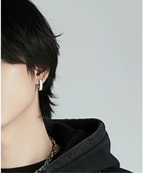Burner(バーナー)の「【Cr+ov(クローヴ)】キュービックジルコニア フープピアス oku-pierce-2-4【RBTS】(ピアス(両耳用)・メンズ・ブラック/ゴールド/シルバー・FREE)」の2枚目の写真