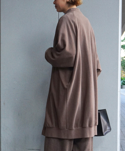 JOURNAL STANDARD LUXE（ジャーナルスタンダード　ラックス）の「パイル Vネック-カーディガン（カーディガン/ボレロ・レディース・ブラウン/ネイビー・FREE）」の3枚目の写真