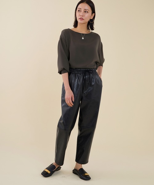 marmors(マルモア)の「【marmors】fake leather pants(その他パンツ・レディース・ブラック/ダークブラウン・36)」の9枚目の写真