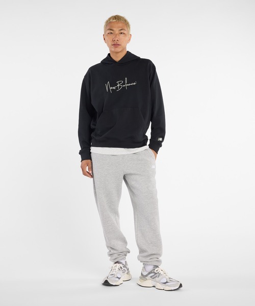 NEW BALANCE（ニューバランス）の「Athletics シグネチャーフーディ（パーカー・メンズ・ブラック/ライトグレー・SMALL/MEDIUM/LARGE/X-LARGE/XX-LARGE）」の6枚目の写真