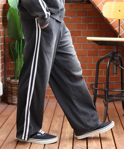 8(eight)(エイト)の「カットデニムサイドラインパンツ(デニムパンツ・メンズ・ネイビー/ブラック・MEDIUM/LARGE)」の6枚目の写真