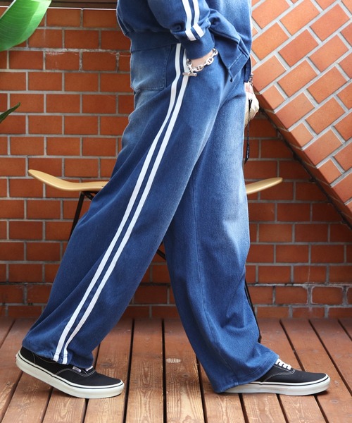 8(eight)(エイト)の「カットデニムサイドラインパンツ(デニムパンツ・メンズ・ネイビー/ブラック・MEDIUM/LARGE)」の16枚目の写真