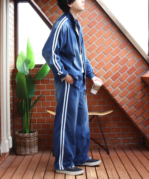 8(eight)(エイト)の「カットデニムサイドラインパンツ(デニムパンツ・メンズ・ネイビー/ブラック・MEDIUM/LARGE)」の21枚目の写真